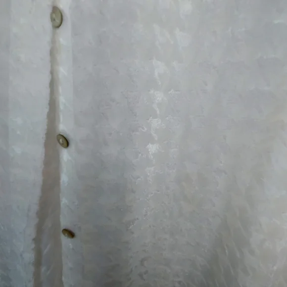 Cream Bone White Button Down Blouse - Picture 3 of 5